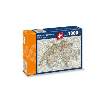 Schweizer Landkarte, Alter: 12+, Teile: 1000,