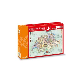 Puzzle Kantone der Schweiz, 200 Teile