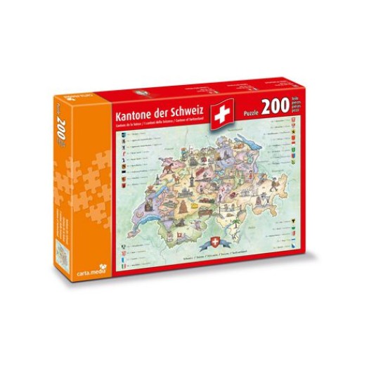 Puzzle Kantone der Schweiz, 200 Teile