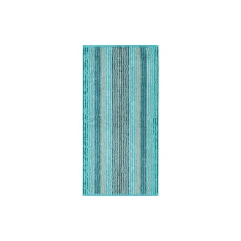 Cawö Serviette de douche Unique Streifen 70 x 140 cm, Turquoise
