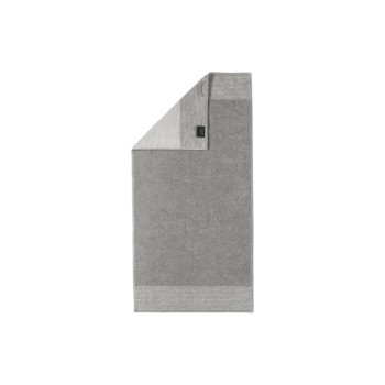 Cawö Serviette de douche Two Tone 80 x 150 cm, Platine