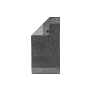 Cawö Serviette de douche Two Tone 80 x 150 cm, Schiefer