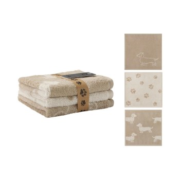 Cawö Seiflappen WE Love Dogs, Mix (3er Pack), 30x30, Beige Cawö Seiflappen WE Love Dogs, Mix (3er Pack), 30x30, Beige