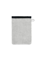 Cawö Waschhandschuh Lifestyle Splash, 16 x 22 cm, Platin/Schwarz