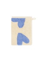 Cawö Gant de toilette Heart Beats 16 x 22 cm, Bleu