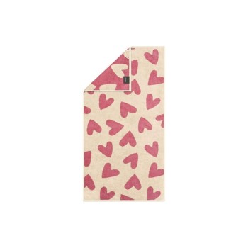 Cawö Serviette de douche Heart Beats 70 x 140 cm, Rose