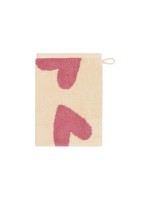 Cawö Gant de toilette Heart Beats 16 x 22 cm, Rose
