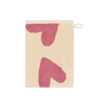 Cawö Gant de toilette Heart Beats 16 x 22 cm, Rose