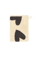 Cawö Gant de toilette Heart Beats 16 x 22 cm, Gris