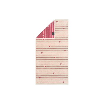 Cawö Serviette de douche Heart Beats 70 x 140 cm, Rose