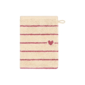 Cawö Gant de toilette Heart Beats 16 x 22 cm, Rose