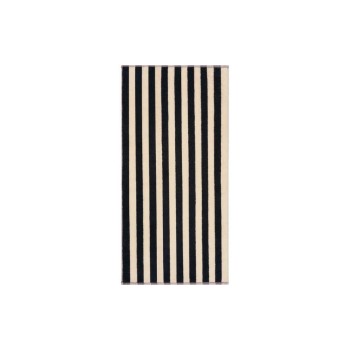 Cawö Serviette de douche Bold 70 x 140 cm, Noir/Beige