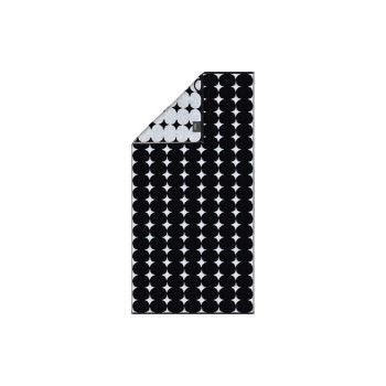 Cawö Serviette de douche Bubbles 80 x 150 cm, Noir/Blanc