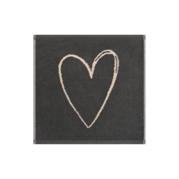 Cawö Seiftuch Heart Beats, beige  30 x 30