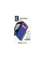 Cellular Line Book Cover Book Agenda 2 iPhone 16 Plus Noir