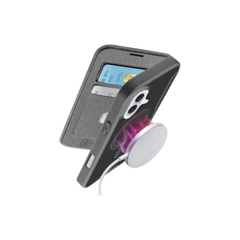 Cellular Line Book Cover Book Case iPhone 16 Black Cellular Line Book Cover Book Case iPhone 16 Black