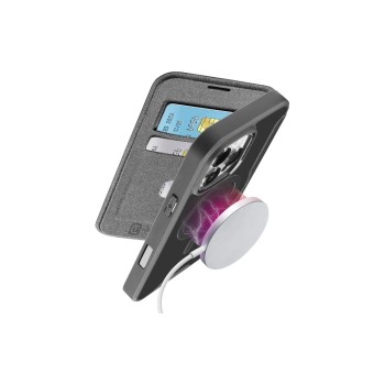 Cellular Book Case inkl. MagSafe, iPhone 16 Pro Max, Black Cellular Book Case inkl. MagSafe, iPhone 16 Pro Max, Black