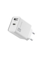 Cellular Line Chargeur multiport PD 20 W, USB-A, USB-C, blanc