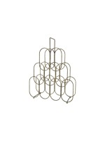 Chic Antique Porte-bouteilles de vin pour 9 bouteilles Laiton