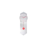 ChicMic Pendelum Clock - Time traveller, 24x70cm, Holz, white, Batterie exkl.