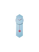 Chic Mic Horloge murale Pendelum Clock 24 x 70 cm, bleu clair