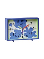 Chic Mic Horloge de bureau Horloge vintage-transcience de la fleur blanc/bleu