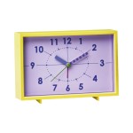 Chic Mic Horloge de bureau Horloge vintage – Sunny day Jaune/Viollet