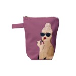 ChicMic Cotton Beutel-Cherry lips, 22.5x26.5x10cm, 100% Bio Baumwolle