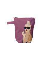 ChicMic Cotton Beutel-Cherry lips, 22.5x26.5x10cm, 100% Bio Baumwolle