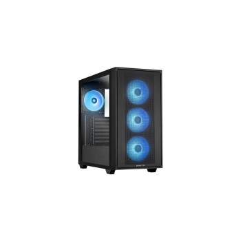 Chieftec Midi Tower GS-03B-OP, black  o.NT, 3x 2.5, 1x 3.5, 2x USB-A, 1x USB-C