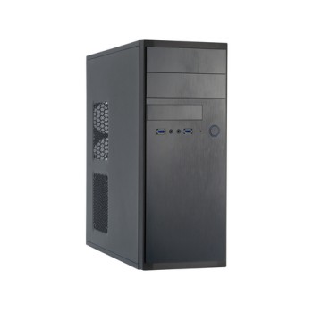 Chieftec Midi Tower HQ-01B, black  o.NT, 2x5.25, 1x3.5, 3x2.5 int., 2x USB3.0