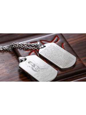 Médaillon- Type de matériau de fabrication chinoise : aspect titane