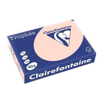 Clairefontaine Papier pour photocopie Trophée A4, 80 g/m², saumon, 500 feuilles Clairefontaine Papier pour photocopie Trophée A4, 80 g/m², saumon, 500 feuilles