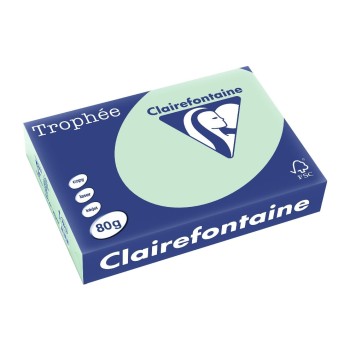 Clairefontaine Papier pour photocopie Trophée A4, 80 g/m², vert pastel, 500 feuilles Clairefontaine Papier pour photocopie Trophée A4, 80 g/m², vert pastel, 500 feuilles