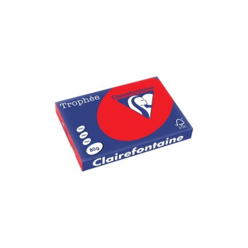 Clairefontaine Trophée FSC A3, 80 gm², Coral Red, 500 Blatt