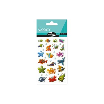 Clairefontaine Sticker Cooky Meerestiere, 1 Stickerbogen Clairefontaine Sticker Cooky Meerestiere, 1 Stickerbogen