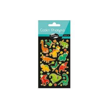 Clairefontaine Sticker Cooky Phospho Dino, 1 Stickerbogen, 7.5 x 12 cm Clairefontaine Sticker Cooky Phospho Dino, 1 Stickerbogen, 7.5 x 12 cm