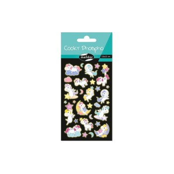 Clairefontaine Sticker Cooky Phospho Einhor, 1 Stickerbogen, 7.5 x 12 cm Clairefontaine Sticker Cooky Phospho Einhor, 1 Stickerbogen, 7.5 x 12 cm