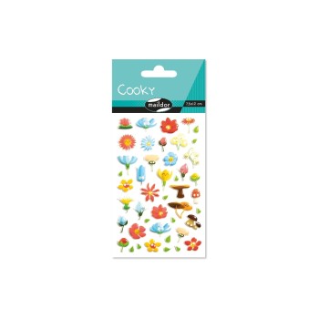 Clairefontaine Autocollant à motif 3D Fleurs