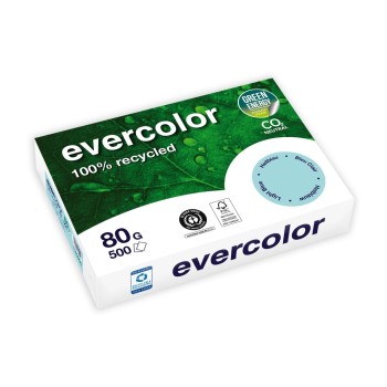 Clairefontaine Kopierpapier Evercolor, A4, hellblau, 500 Blatt, 80gm2