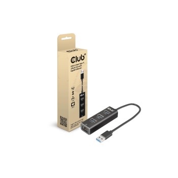 Club 3D, USB 3.2 Gen1 Typ-A, 3x USB Typ-A Buchse, 1x RJ45 Ethernet