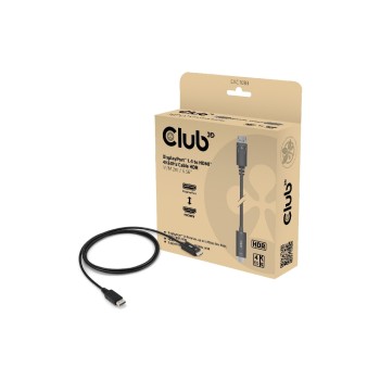 Club 3D, DP 1.4 auf HDMI 4K60Hz, with HDR M/M 2m 32 AWG Club 3D, DP 1.4 auf HDMI 4K60Hz, with HDR M/M 2m 32 AWG