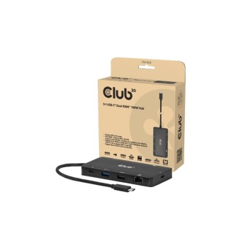 Club 3D Station d'accueil CSV-2552 9-1 Hub USB-C double HDMI 100W