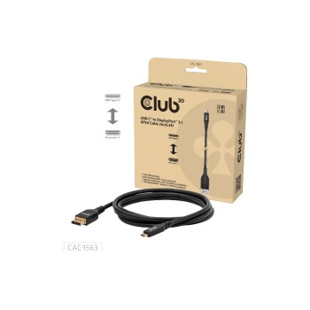 Club 3D CAC-1563 DP54 Câble bidirectionnel USB type C - DisplayPort