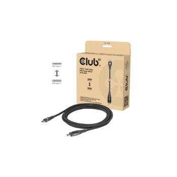 Club 3D, Safe-Kabel USB Typ-C, mit Lade-Display 2 m, 240W