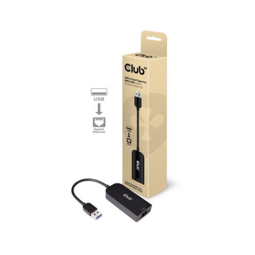Club 3D Adaptateur USB 3.2 Gen1 Type A auf RJ45 2,5 Gbit/s