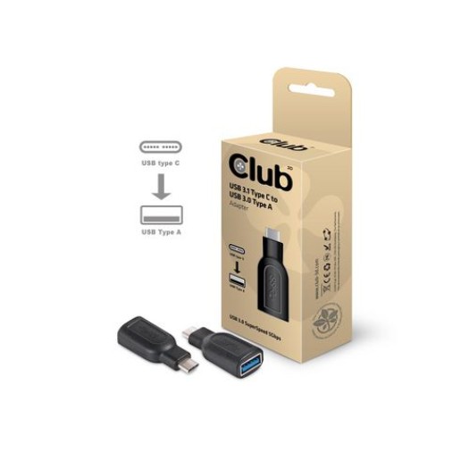 Club 3D, USB 3.1 Typ-C auf USB 3.0 Typ-A, Adapter, L= 49mm, m/f