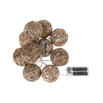 COCON Stroh-Rattan-Kugel Lichterkette, outdoor, mit Timer COCON Stroh-Rattan-Kugel Lichterkette, outdoor, mit Timer