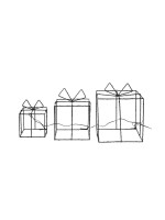 COCON Cadeaux LED, fil métallique, lot de 3