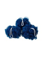 COCON Duschschwamm 3er Set dunkelblau, 100% Polyethylen, Durchmesser 10cm